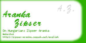 aranka zipser business card